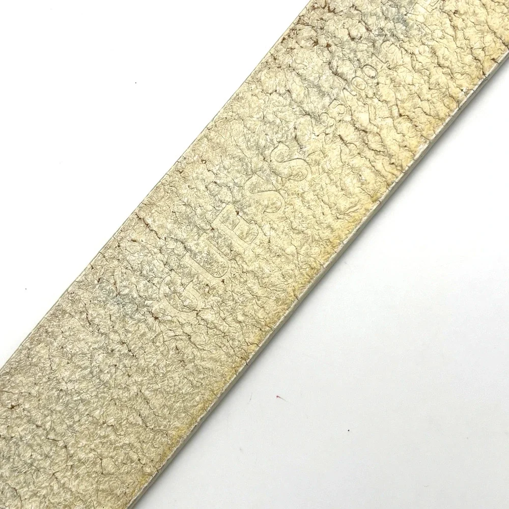 Vintage Y2K GUESS 354001G White Genuine Leather 6-row Mini Studded Belt M 31-35